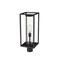 Z-Lite Dunbroch 1 Light Outdoor Post Mount Fixture, Black & Clear 584PHMR-BK - alternate 4
